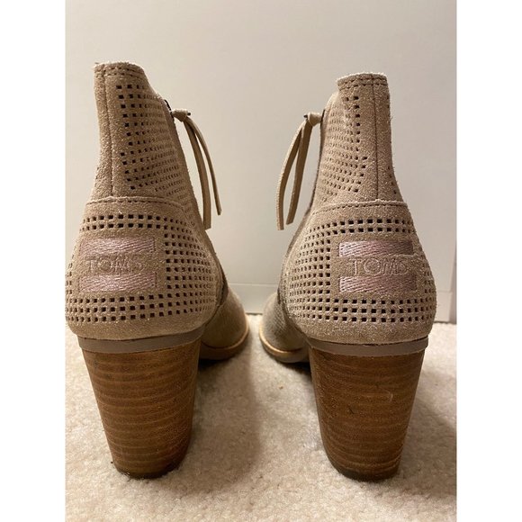TOMS Majorca Perforated Booties Size 8 - Picture 5 of 8